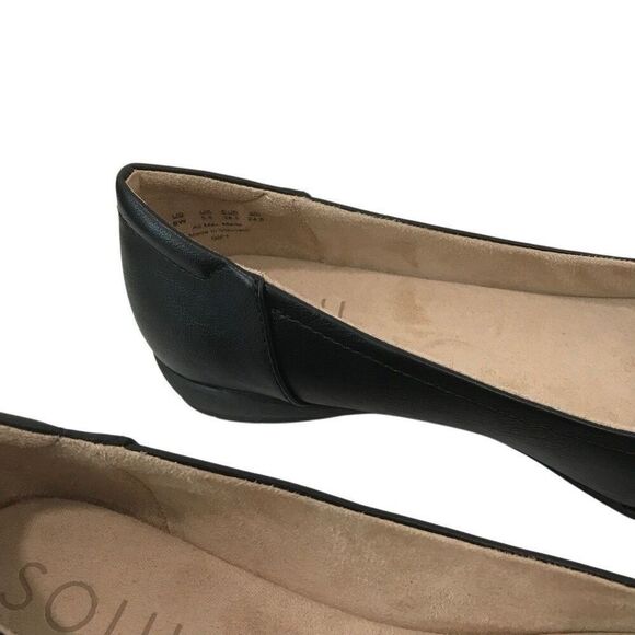 SOUL Naturalizer Womens Gift Black Slip On Flats Shoes 8W Comfort - Picture 5 of 7